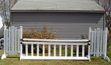 Grey and White Single with Picket Gateset to 2' 9